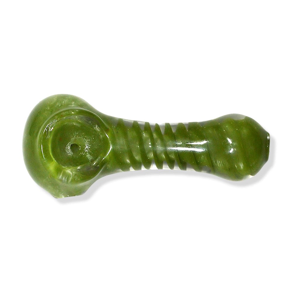 Eightvape Alternatives Full-Colored Glass Hand Pipe w/ Striped Inlay Accent