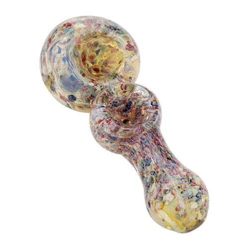 Eightvape Alternatives Glass Hand Pipe w/ Double Bowl & Color Accents