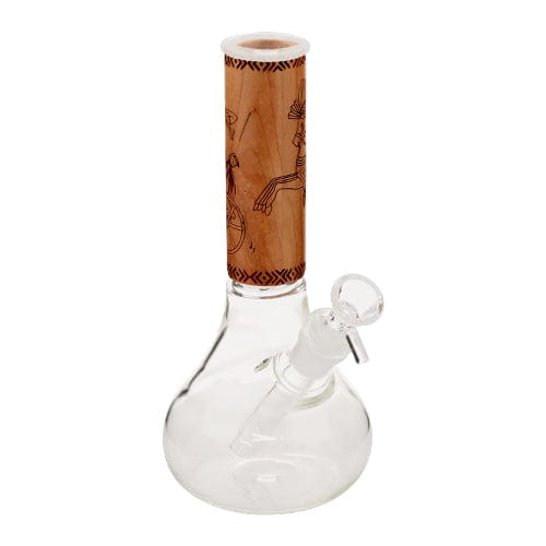 Eightvape Alternatives Mini Glass Beaker Bong w/ Wood Accent