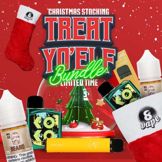Eightvape Merch "Treat yo'elf" Christmas Stocking Bundle