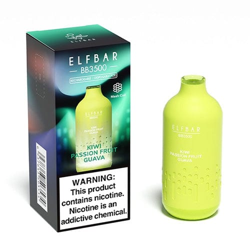 Elf Bar Disposable Vape Kiwi Passion Fruit Guava Elf Bar BB3500 Disposable Vape (5%, 3500 Puffs)