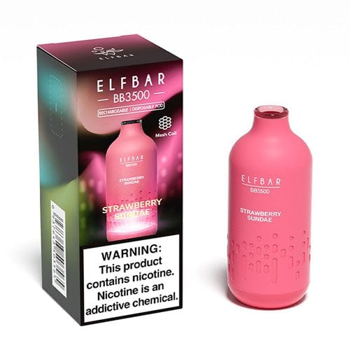 Elf Bar Disposable Vape Strawberry Sundae Elf Bar BB3500 Disposable Vape (5%, 3500 Puffs)