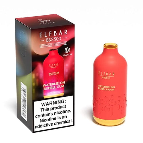 Elf Bar Disposable Vape Watermelon Bubble Gum Elf Bar BB3500 Disposable Vape (5%, 3500 Puffs)