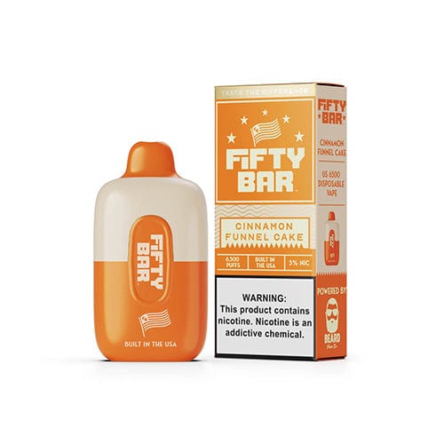Fifty Bar Disposable Vape Cinnamon Funnel Cake Fifty Bar Disposable Vape (5%, 6500 Puffs)