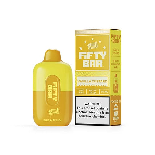 Fifty Bar Disposable Vape Vanilla Custard Fifty Bar Disposable Vape (5%, 6500 Puffs)