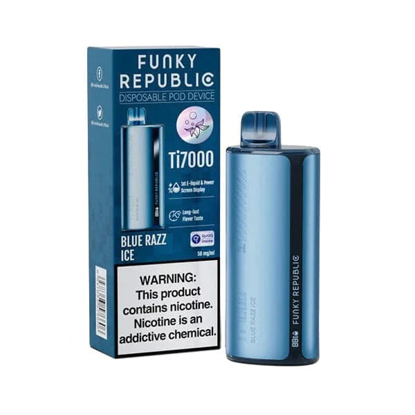 Funky Lands Disposable Vape Blue Razz Ice Funky Lands Ti7000 Disposable Vape (5%, 7000 Puffs)