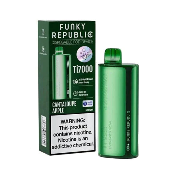 Funky Lands Disposable Vape Cantaloupe Apple Funky Lands Ti7000 Disposable Vape (5%, 7000 Puffs)