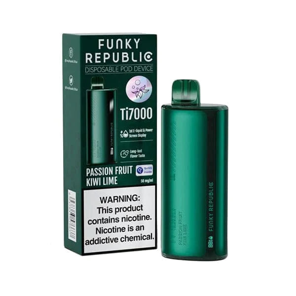 Funky Lands Disposable Vape Passion Fruit Kiwi Lime Funky Lands Ti7000 Disposable Vape (5%, 7000 Puffs)