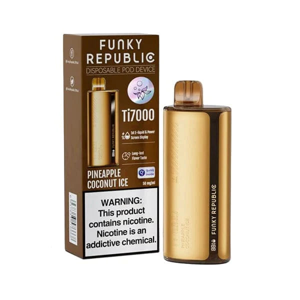 Funky Lands Disposable Vape Pineapple Coconut Ice Funky Lands Ti7000 Disposable Vape (5%, 7000 Puffs)
