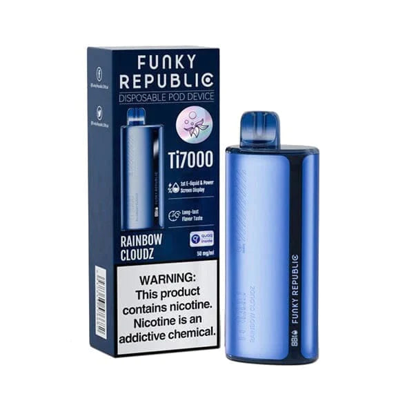 Funky Lands Disposable Vape Rainbow Cloudz Funky Lands Ti7000 Disposable Vape (5%, 7000 Puffs)