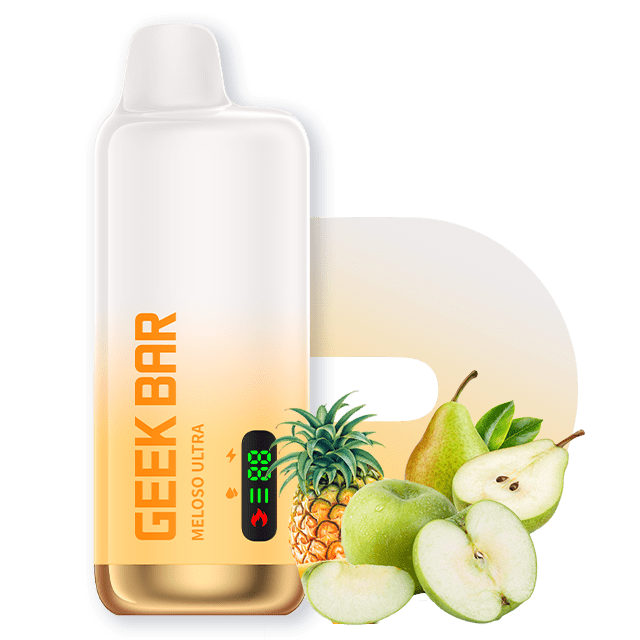 Geek Bar Disposable Vape Pineapple Apple Pear Geek Bar Meloso Ultra 10000 Disposable Vape (5%, 10000 Puffs)