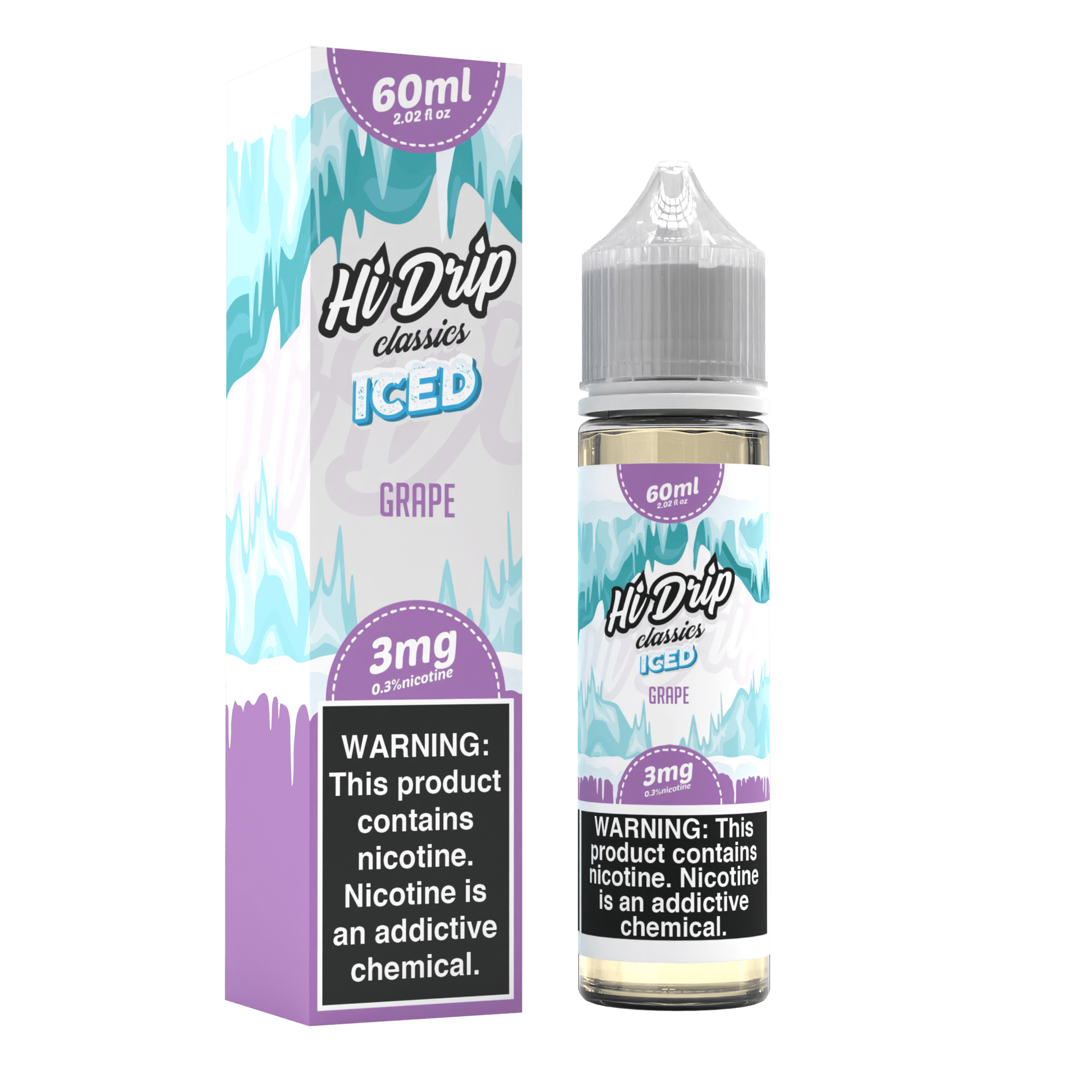 Hi-Drip Juice Grape Iced 60ml Vape Juice - Hi Drip