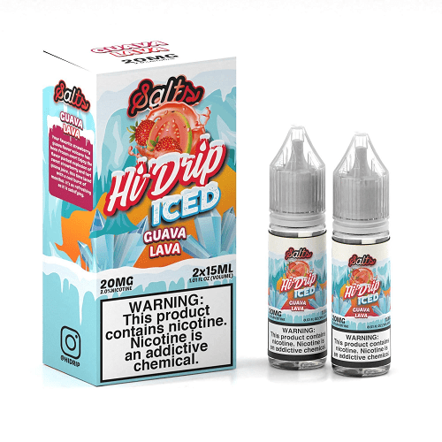 Hi-Drip Juice Hi-Drip Salts Iced 2x 15ml Guava Lava Vape Juice