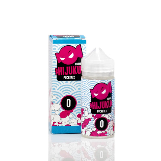 Hijuku E-Liquid - Puckered (100mL): Sweet and Sour Red Taffy Candy