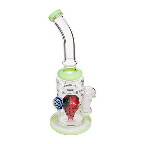 Himalayan Creation Alternatives 10" Handmade Glass Bong w/ Strawberry Accents