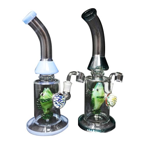 Himalayan Creation Alternatives 10" Handmade Glass Dab Rig w/ Fish Accents