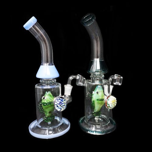 Himalayan Creation Alternatives 10" Handmade Glass Dab Rig w/ Fish Accents