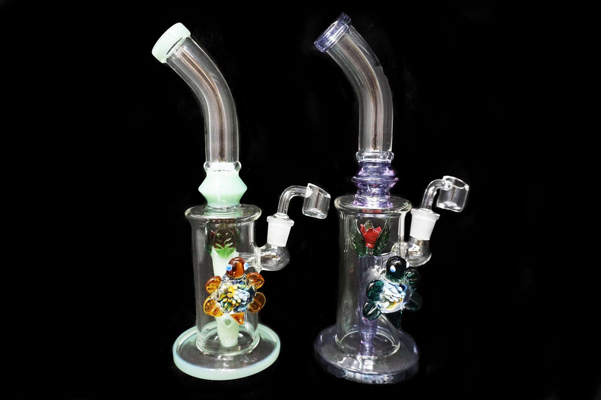 Himalayan Creation Alternatives 10" Handmade Glass Dab Rig w/ Sea Turtle Accents