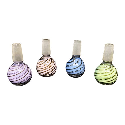 Himalayan Creation Alternatives 14mm Colored Glass Bowl Piece w/ Stripes
