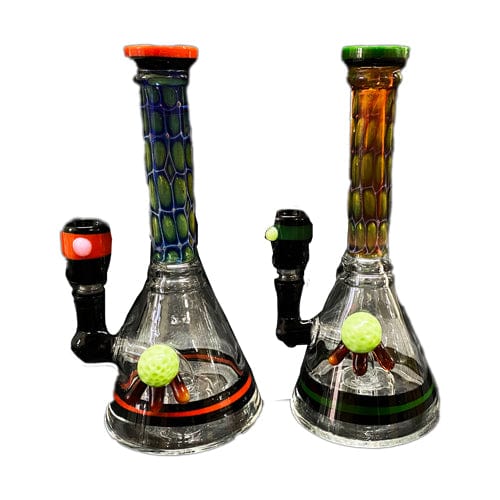 Himalayan Creation Alternatives 8.5" Fumed Handmade Glass Bong w/ Mini Showerhead Perc