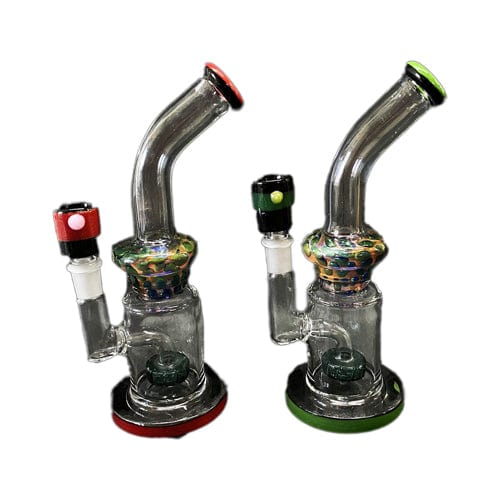 Himalayan Creation Alternatives 8.5" Handmade Glass Bong w/ Mini Showerhead Perc & Fumed Accents