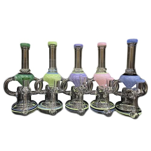 Himalayan Creation Alternatives 8.5" Handmade Glass Dual Uptake Recycler Dab Rig