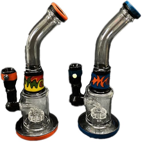 Himalayan Creation Alternatives 9.5" Handmade Glass Bong w/ Mini Showerhead Perc & Wig-Wag Accents
