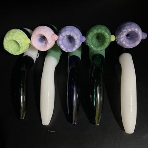 Himalayan Creation Alternatives Dual Color Blocked Color-Blocked Handmade Glass Sherlock Pipe