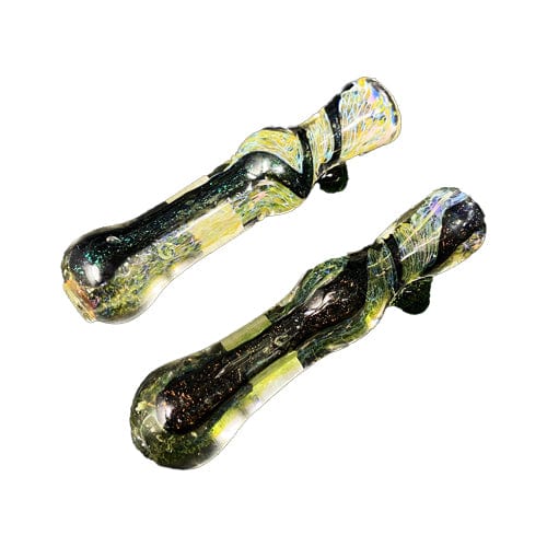 Himalayan Creation Alternatives Fumed Handmade Glass Chillum w/ Dichro Accents