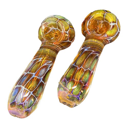 Himalayan Creation Alternatives Fumed Handmade Glass Hand Pipe w/ Pattern
