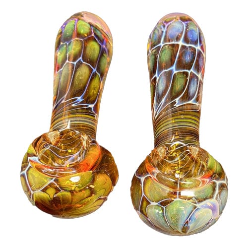 Himalayan Creation Alternatives Fumed Handmade Glass Hand Pipe w/ Pattern