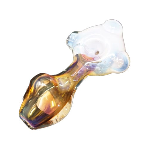 Himalayan Creation Alternatives Fumed Handmade Glass Hand Pipe w/ White Bowl