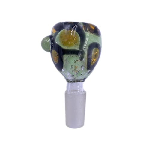 Himalayan Creation Alternatives Handmade 14mm Glass Bowl Piece w/ Cheetah Print