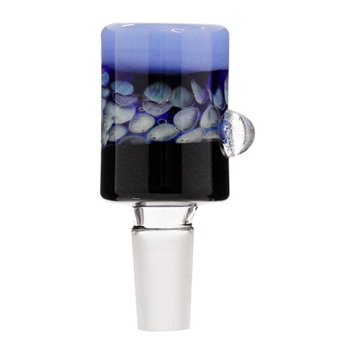 Himalayan Creation Alternatives Handmade 14mm Glass Bowl Piece w/ Color Blocking & Inlay