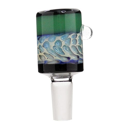 Himalayan Creation Alternatives Handmade 14mm Glass Bowl Piece w/ Color Blocking & Inlay