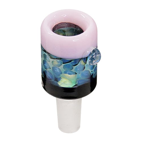 Himalayan Creation Alternatives Handmade 14mm Glass Bowl Piece w/ Color Blocking & Inlay