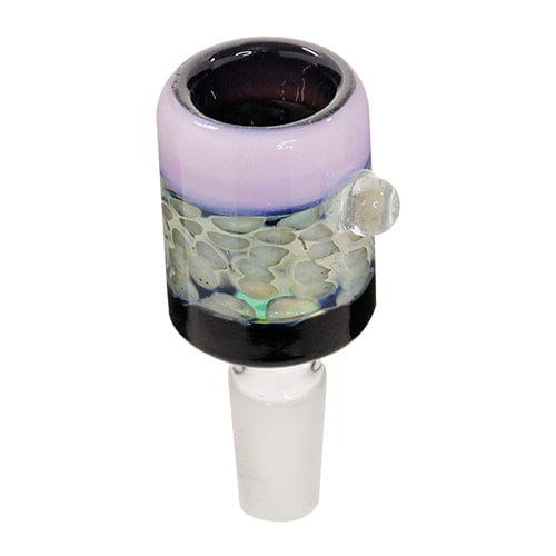 Himalayan Creation Alternatives Handmade 14mm Glass Bowl Piece w/ Color Blocking & Inlay