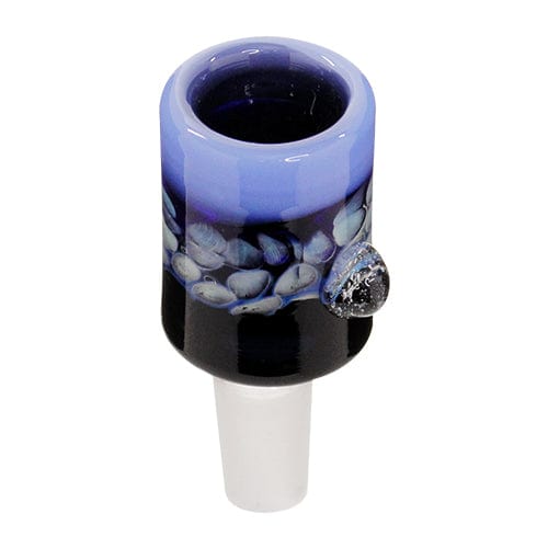 Himalayan Creation Alternatives Handmade 14mm Glass Bowl Piece w/ Color Blocking & Inlay