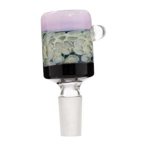 Himalayan Creation Alternatives Handmade 14mm Glass Bowl Piece w/ Color Blocking & Inlay