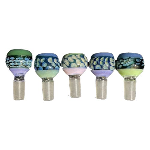 Himalayan Creation Alternatives Handmade 14mm Glass Bowl Piece w/ Dragon Scale Inlay