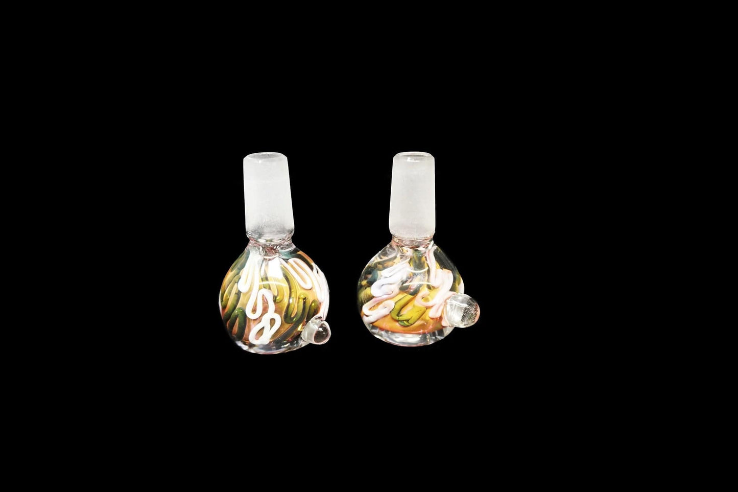 Himalayan Creation Alternatives Handmade 14mm Glass Bowl Piece w/ Marble Handle