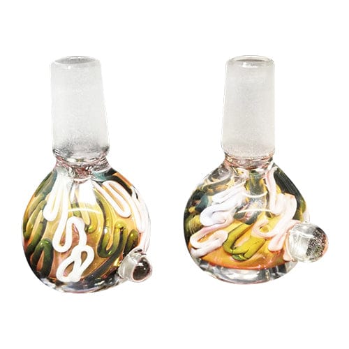 Himalayan Creation Alternatives Handmade 14mm Glass Bowl Piece w/ Marble Handle