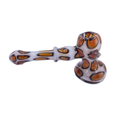 Himalayan Creation Alternatives Handmade Glass Bubbler w/ Cheetah Print