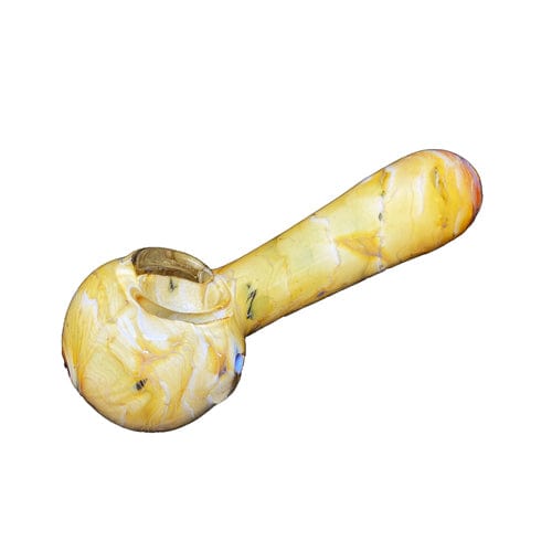Himalayan Creation Alternatives Handmade Glass Hand Pipe w/ Marbled Glass Work