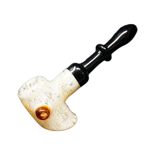 Himalayan Creation Alternatives Heady Handmade Glass Hammer Pipe w/ Color-Blocking