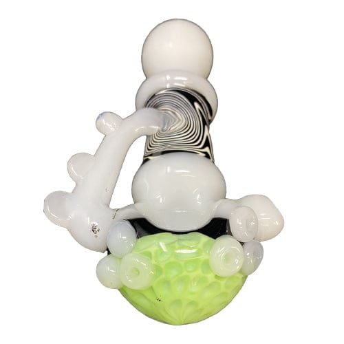 Himalayan Creation Alternatives Heady Handmade Glass Scorpion Pipe w/ Wig Wag Accents