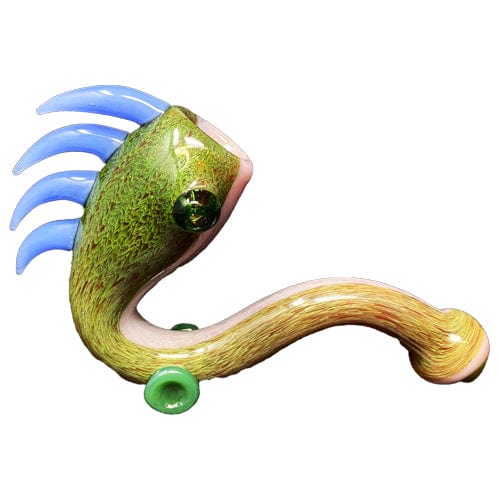 Himalayan Creation Alternatives Heady Handmade Glass Sherlock Pipe w/ Accent Spikes