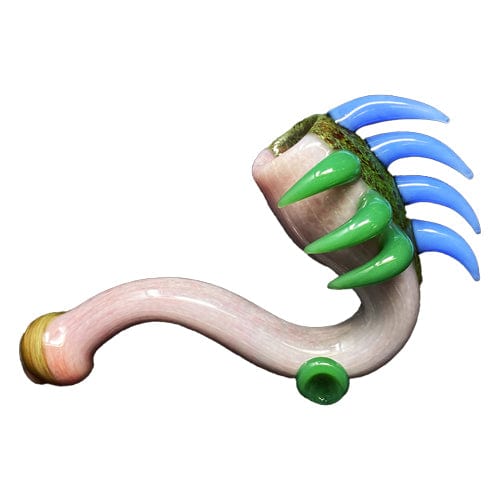 Himalayan Creation Alternatives Heady Handmade Glass Sherlock Pipe w/ Accent Spikes