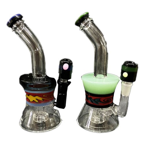 Himalayan Creation Alternatives Style 1 8.5" Colored Handmade Glass Bong w/ Mini Showerhead Perc