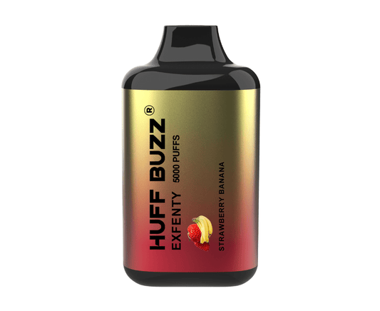Huff Buzz Disposable Vape Strawberry Banana Huff Buzz Exfenty Disposable Vape (5%, 5000 Puffs)